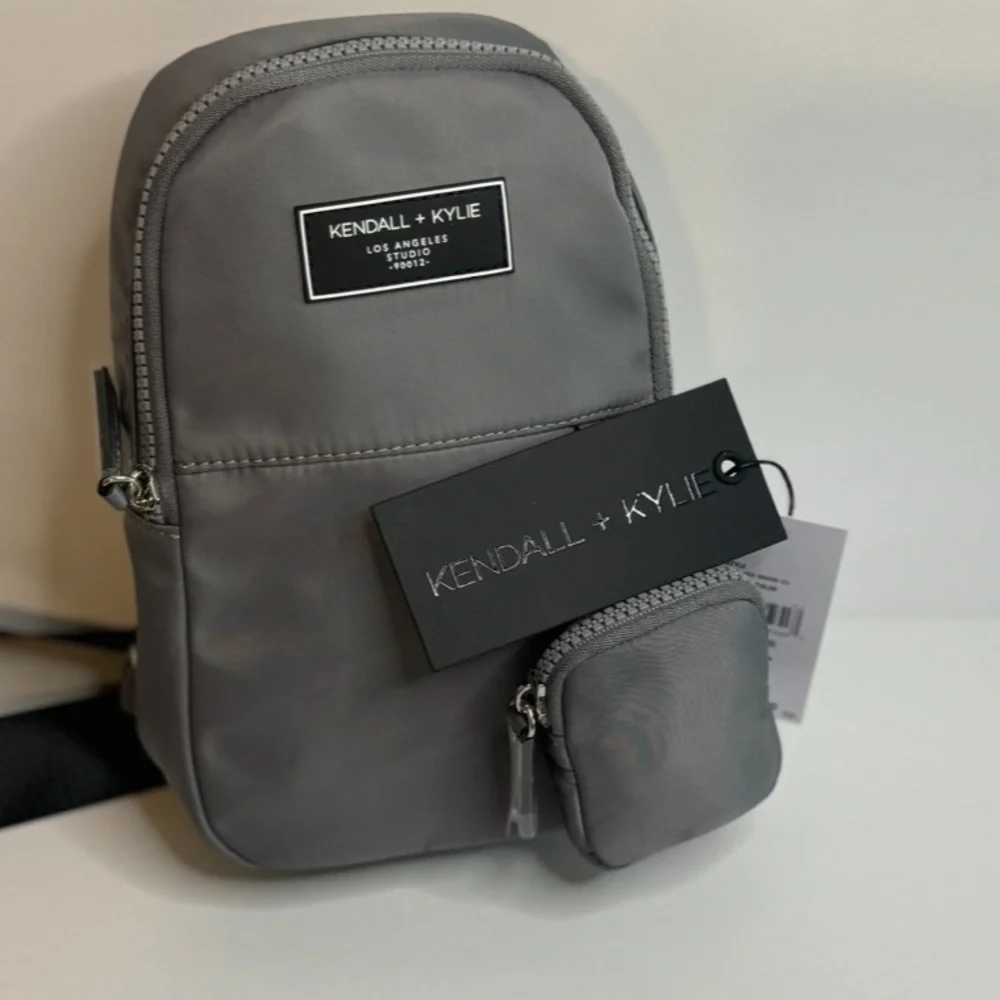 TOP SELLER Kendall & Kylie Gray Backpack Messenger Crossbody Adjustable NWT